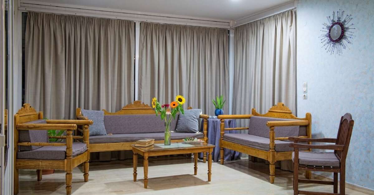 Een foto van het interieur van Marianthi Appartementen