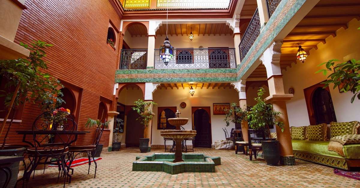 Een foto van het interieur van Riad Errabii