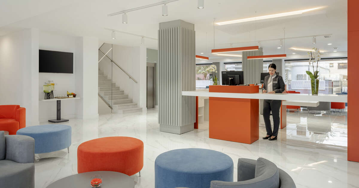 Een foto van het interieur van Occidental Las Palmas