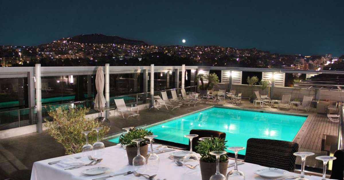 Een foto van het zwembad bij Radisson Blu Park Hotel Athene