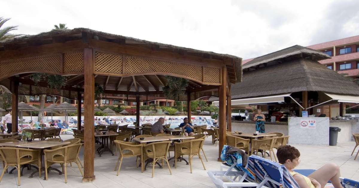 Ein Foto von der Terrasse im Alexandre Hotel La Siesta