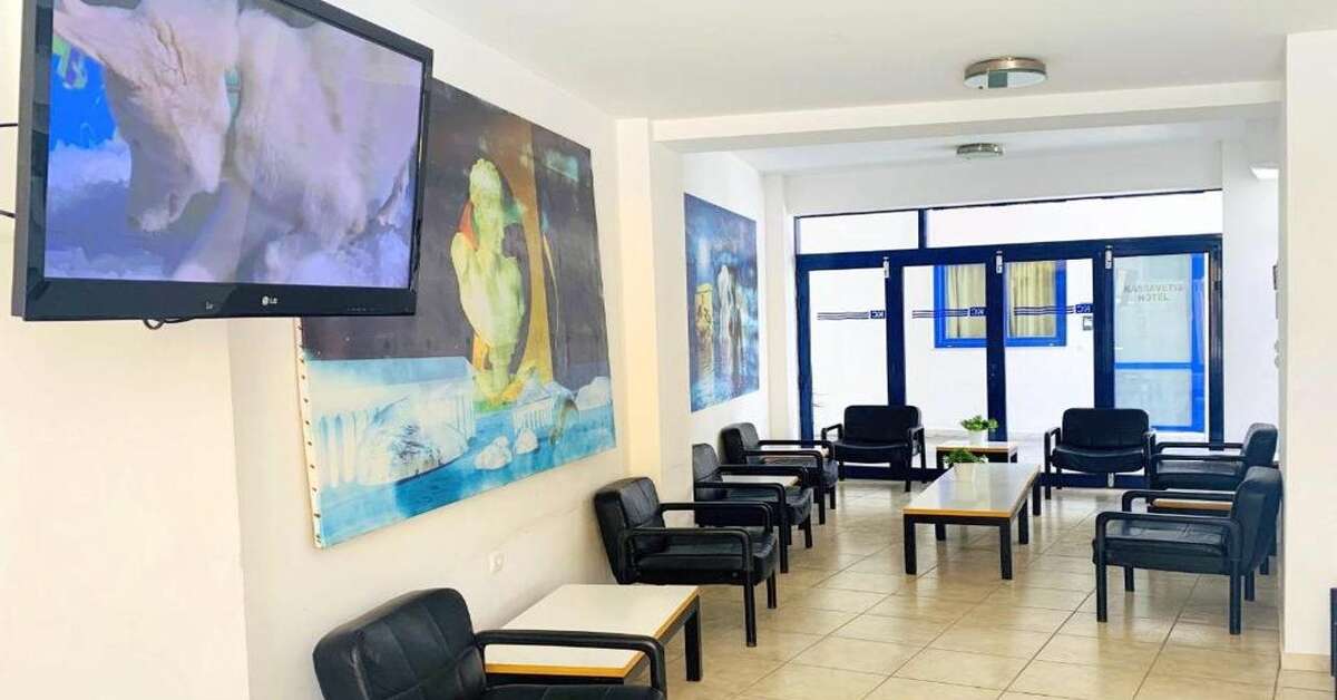 Een foto van het interieur van Kassavetis Center Hotel Studios & Appartementen