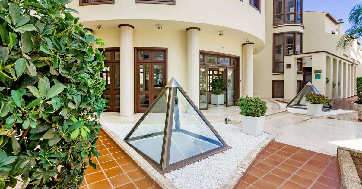 Ein Foto von der Terrasse im Klayman Olivina Aparthotel