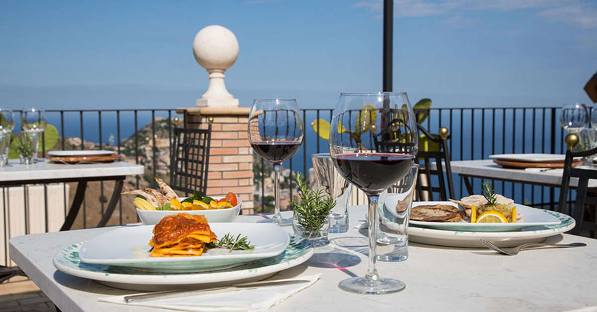 Een foto van het terras bij Il Casale Di Caterina