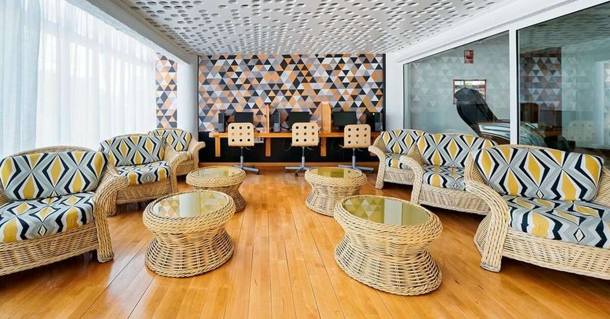 Een foto van het interieur van Bull Hotel Astoria