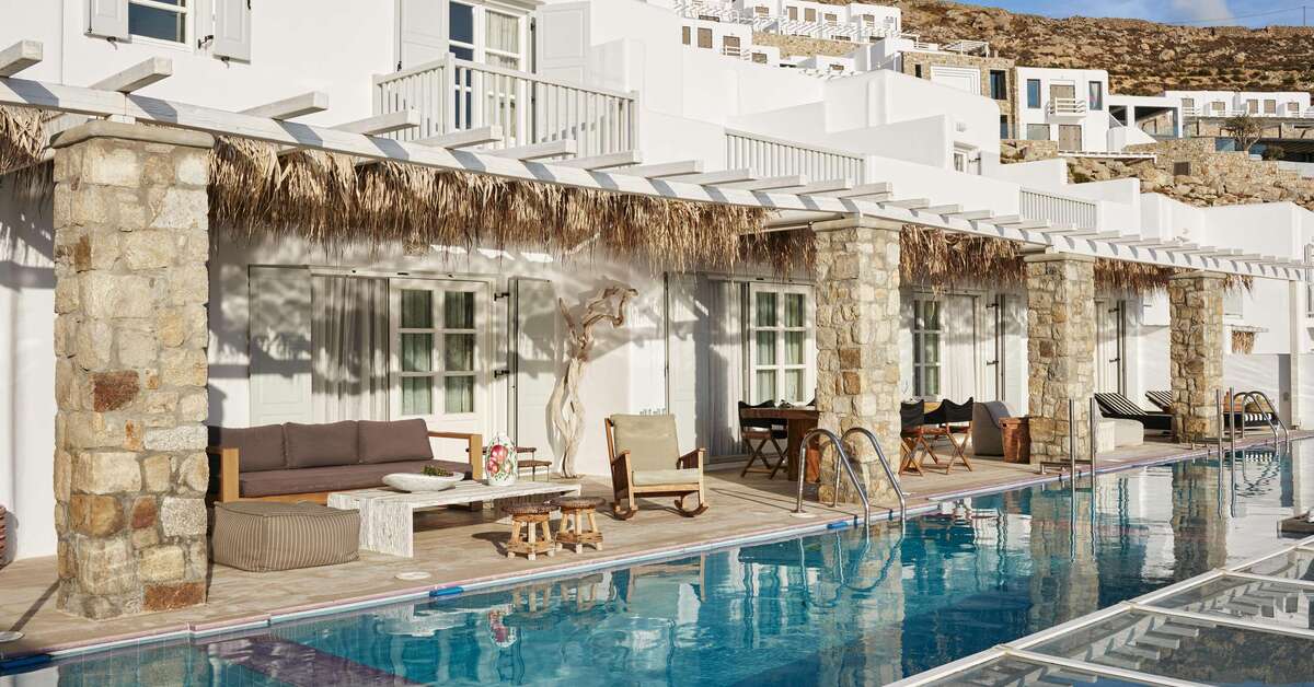 Een foto van het zwembad bij Myconian Villa Collection