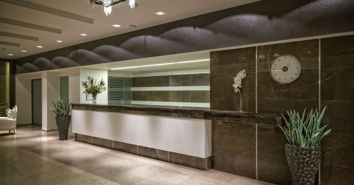 Een foto van het interieur van Hotel Lagomandra & Spa