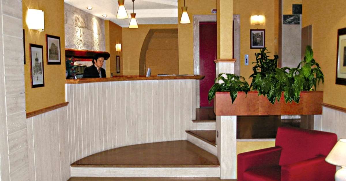 Een foto van het interieur van Hotel Posta