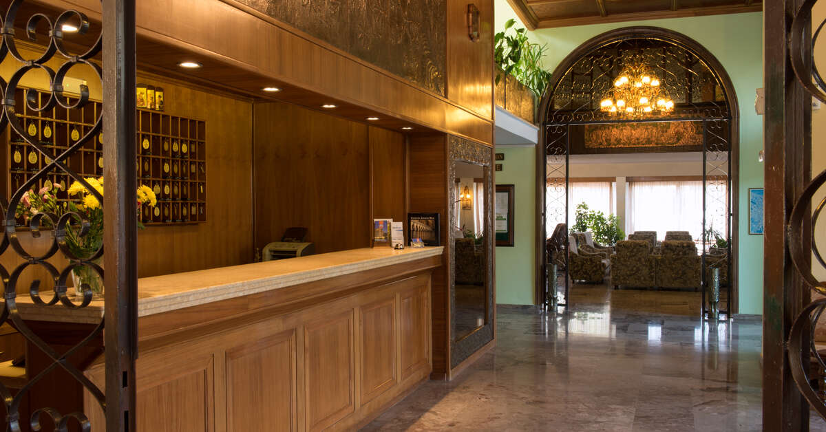 Een foto van het interieur van Sunset Hotel Corfu