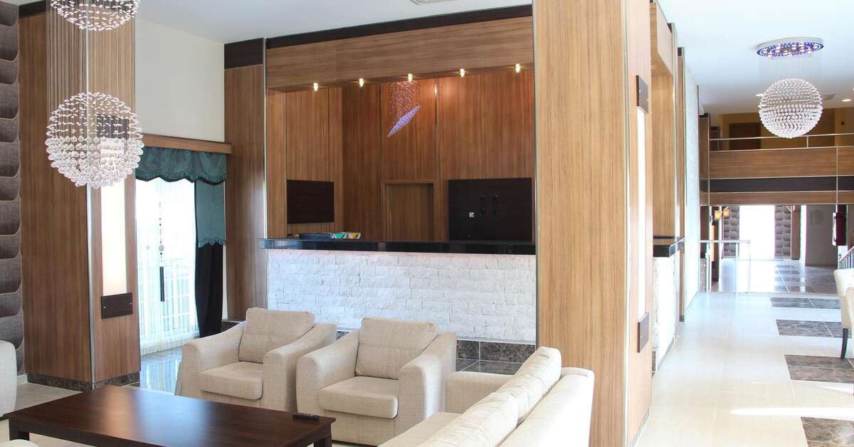 Een foto van het interieur van The Gap Hotel Kusadasi