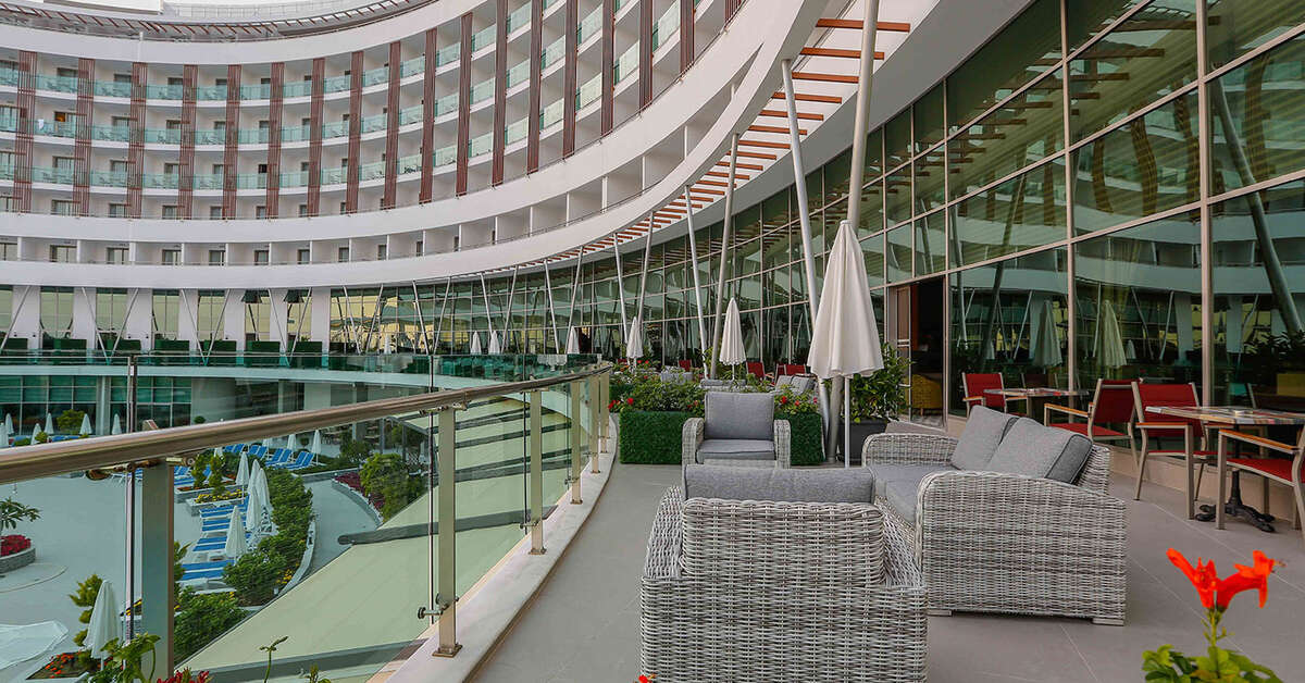 Ein Foto von der Terrasse im Xoria Deluxe Hotel