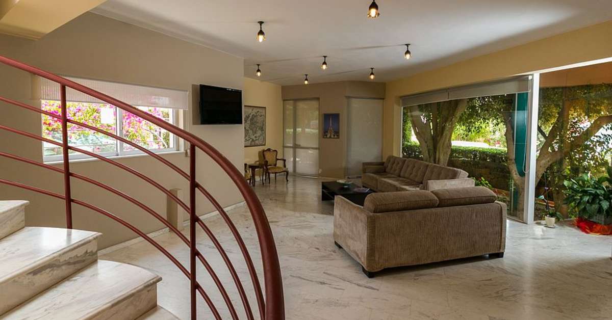 Een foto van het interieur van Hotel Elotia