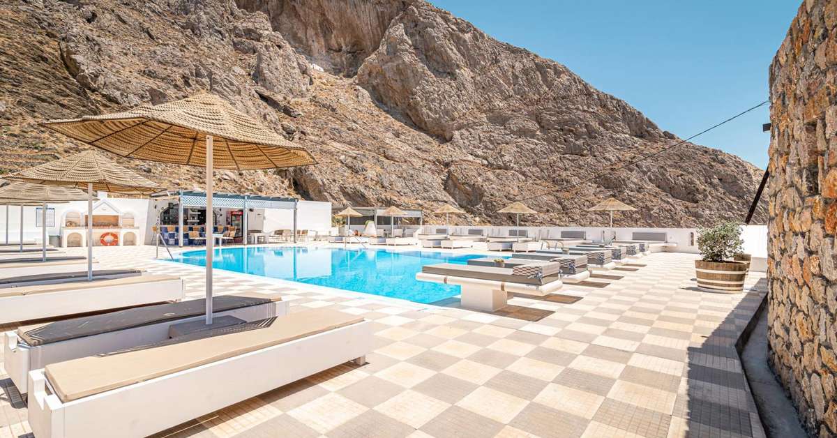 Ein Foto vom Pool im Marianna Hotel