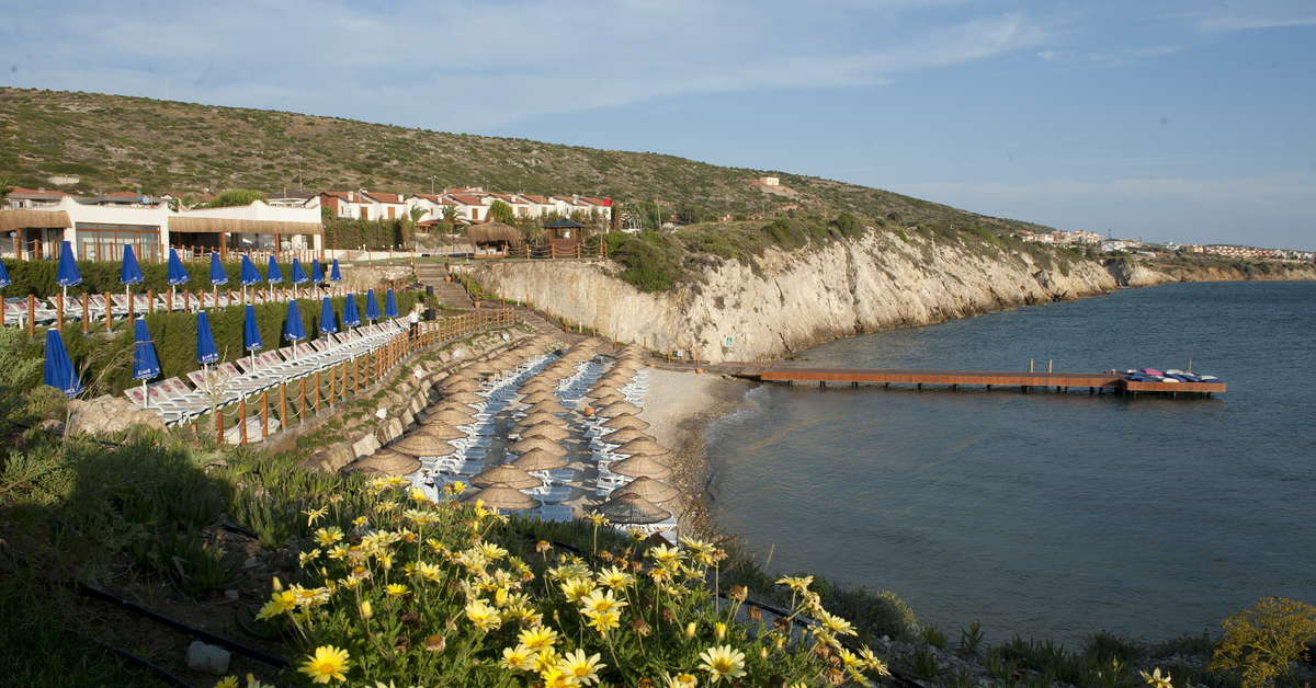 Een foto van het strand bij Piril Hotel Thermal & Beauty Spa