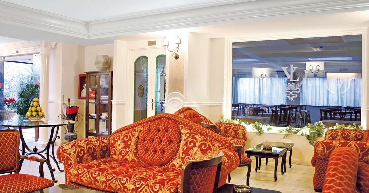 Een foto van het interieur van Hotel Villa Linda