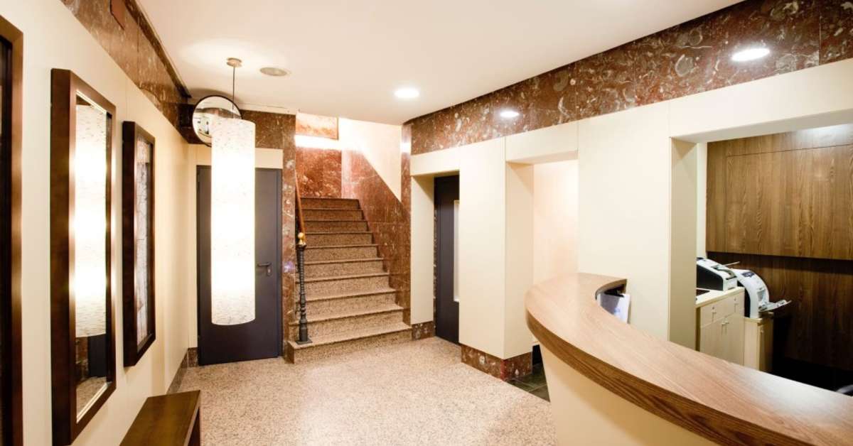 Een foto van het interieur van Hostal Ballesta