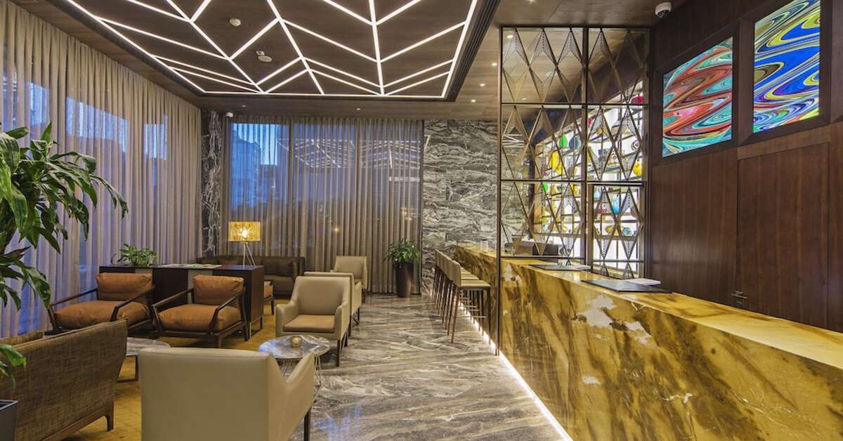 Een foto van het interieur van Naz City Hotel Taksim