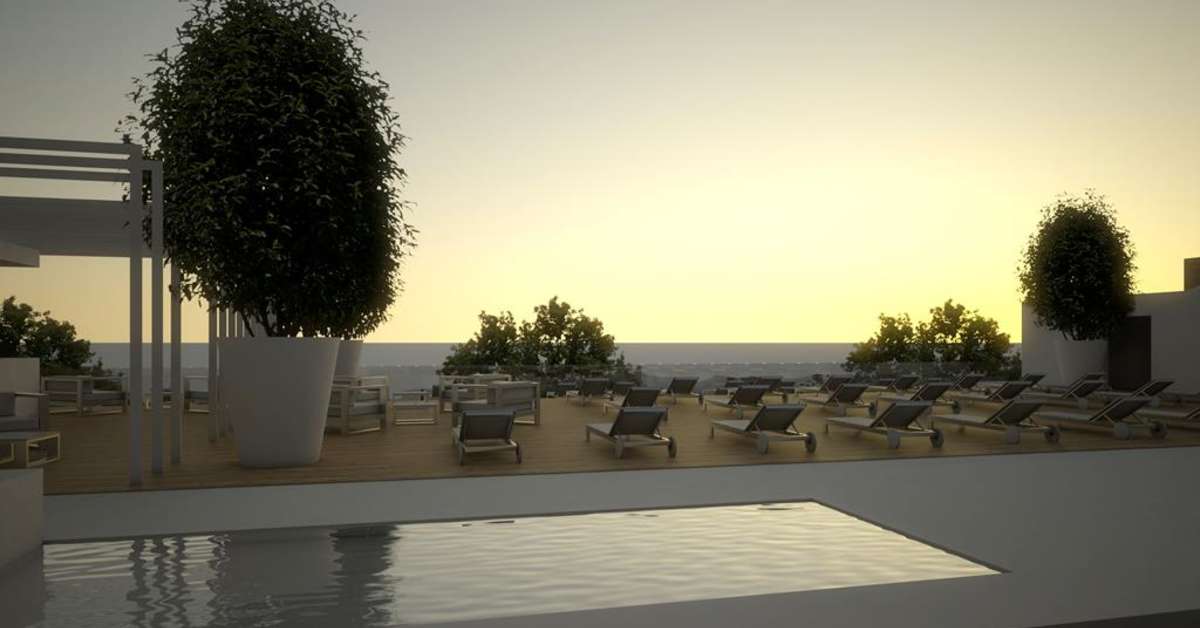 Een foto van het terras bij Alto Lido Hotel