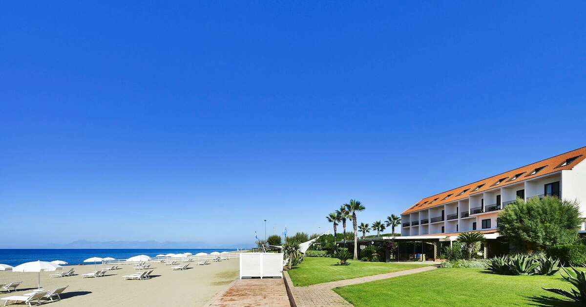 Ein Foto von der Terrasse im Schuhmann Strand Hotel