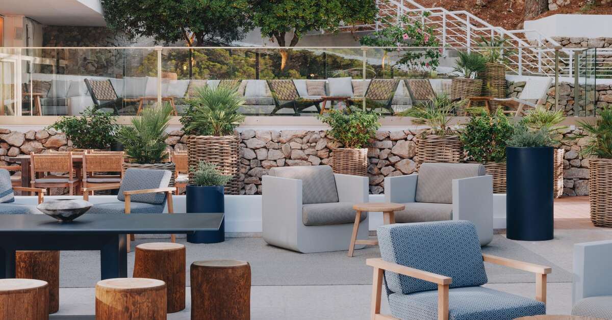 Ein Foto von der Terrasse im Hyde Ibiza