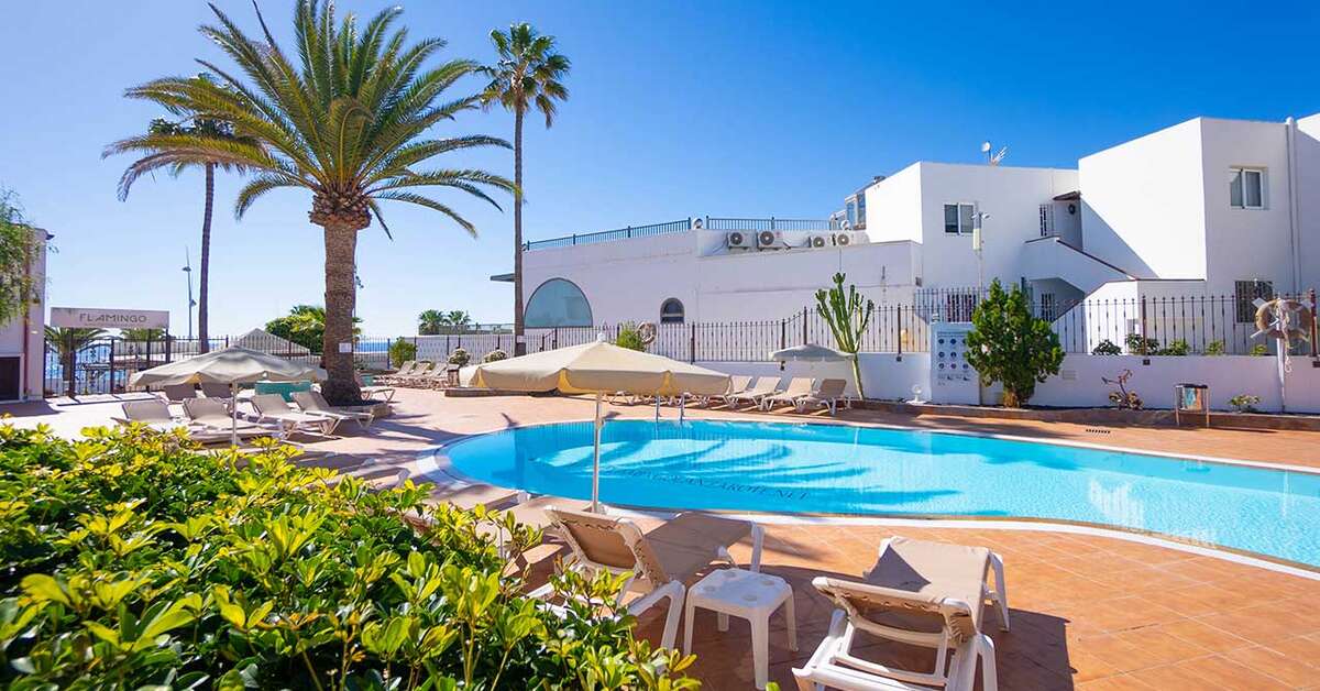 Ein Foto vom Pool im Apartments Flamingo