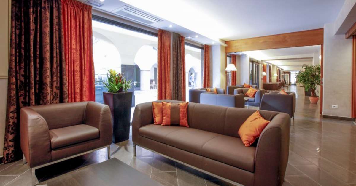 Een foto van het interieur van Hotel Monte Rosa