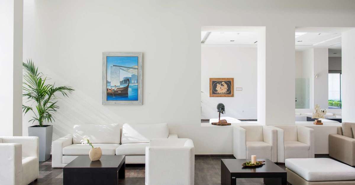 Een foto van het interieur van Hotel Astir Odysseus
