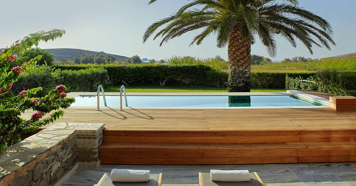Een foto van het zwembad bij Yria Boutique Hotel & Spa