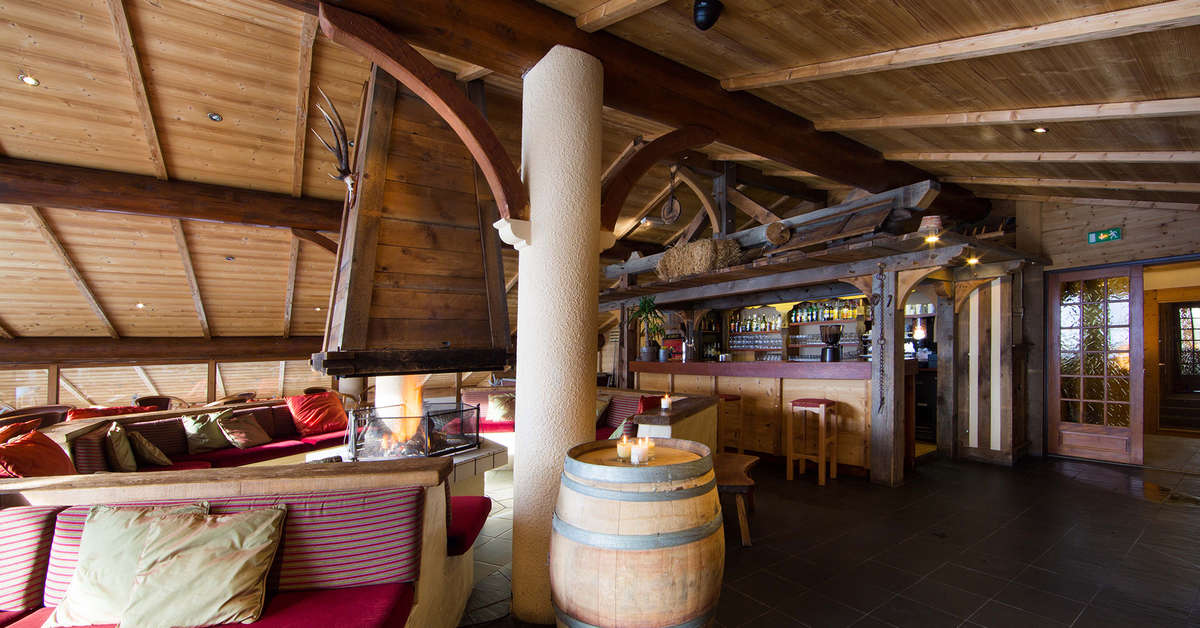 Een foto van het interieur van Hotel Alpen Roc