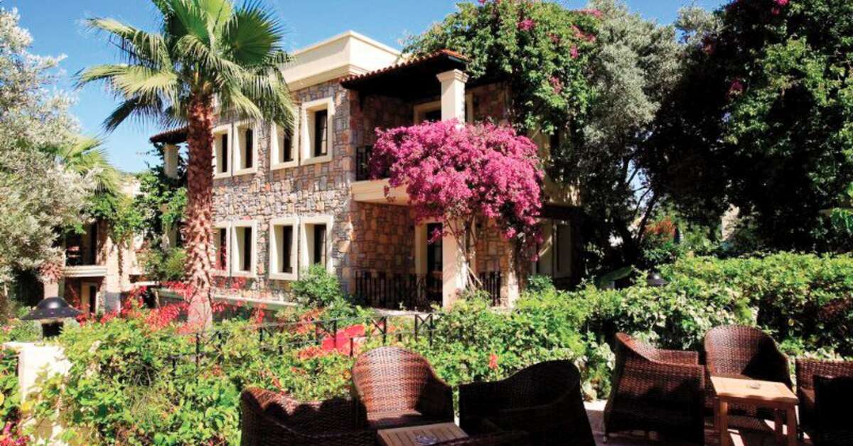 Ein Foto von der Außenansicht des Hotel Zeytinada
