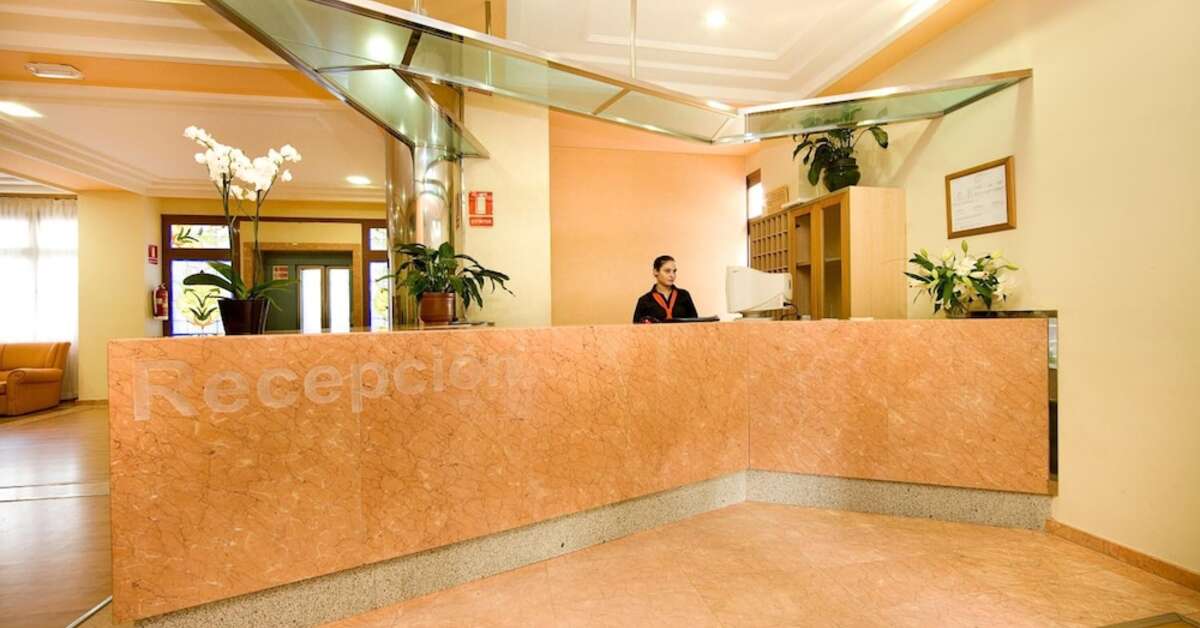 Een foto van het interieur van Hotel Monarque Cendrillon