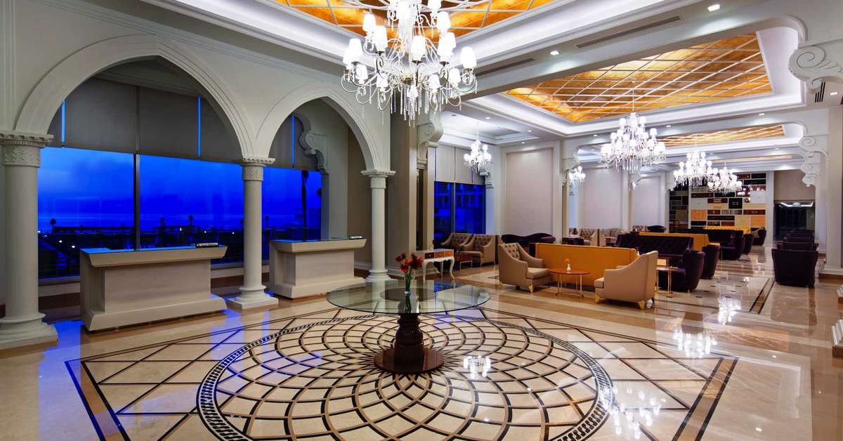 Een foto van het interieur van Kilikya Palace