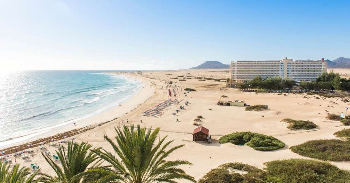 Een foto van het strand bij Riu Oliva Beach Resort