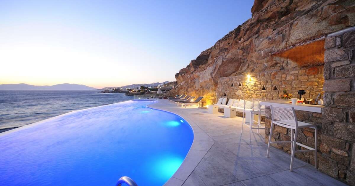 Een foto van het zwembad bij Mykonos Beach Hotel