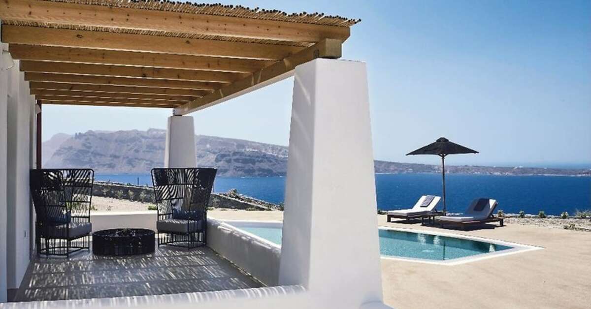 Een foto van het zwembad bij Santo Maris Oia Luxury Suites & Spa
