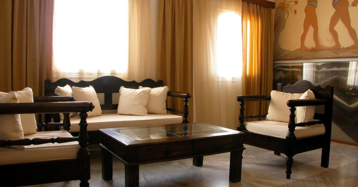 Een foto van het interieur van Gardenia Hotel Perissa