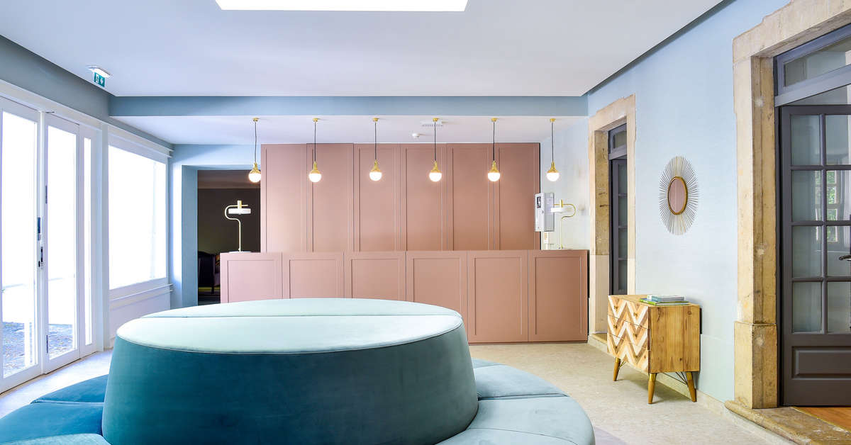 Een foto van het interieur van Hotel Central