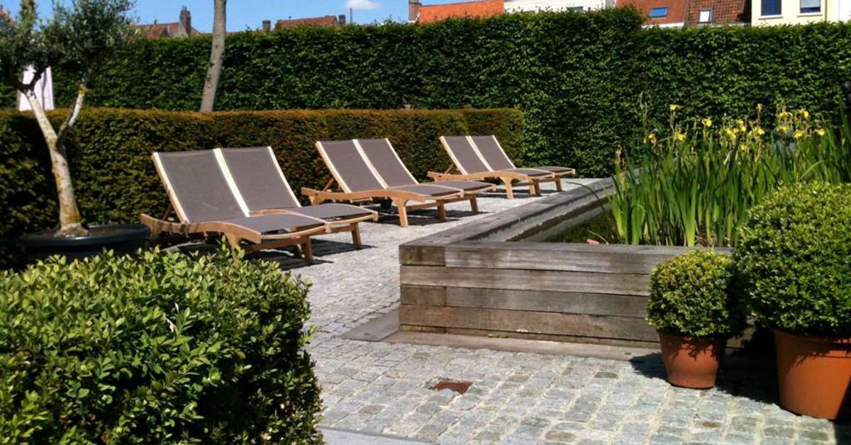 Een foto van het terras bij Hotel Montanus