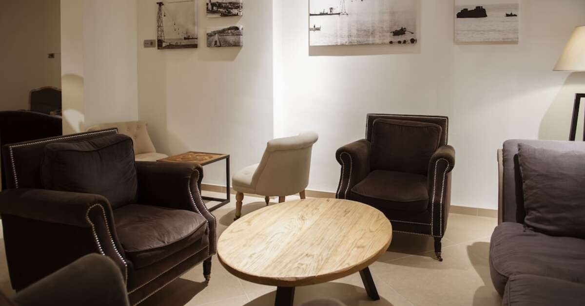 Een foto van het interieur van Hotel Rosa Nautica