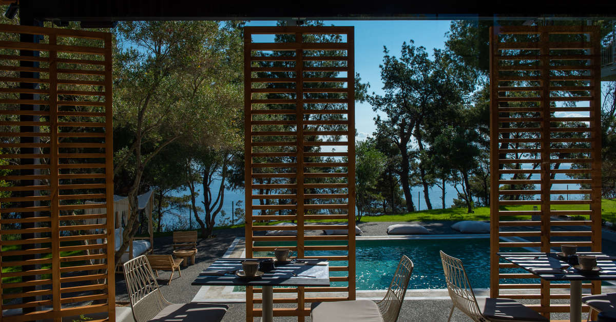 Een foto van het terras bij Elies 33 Bio Retreat