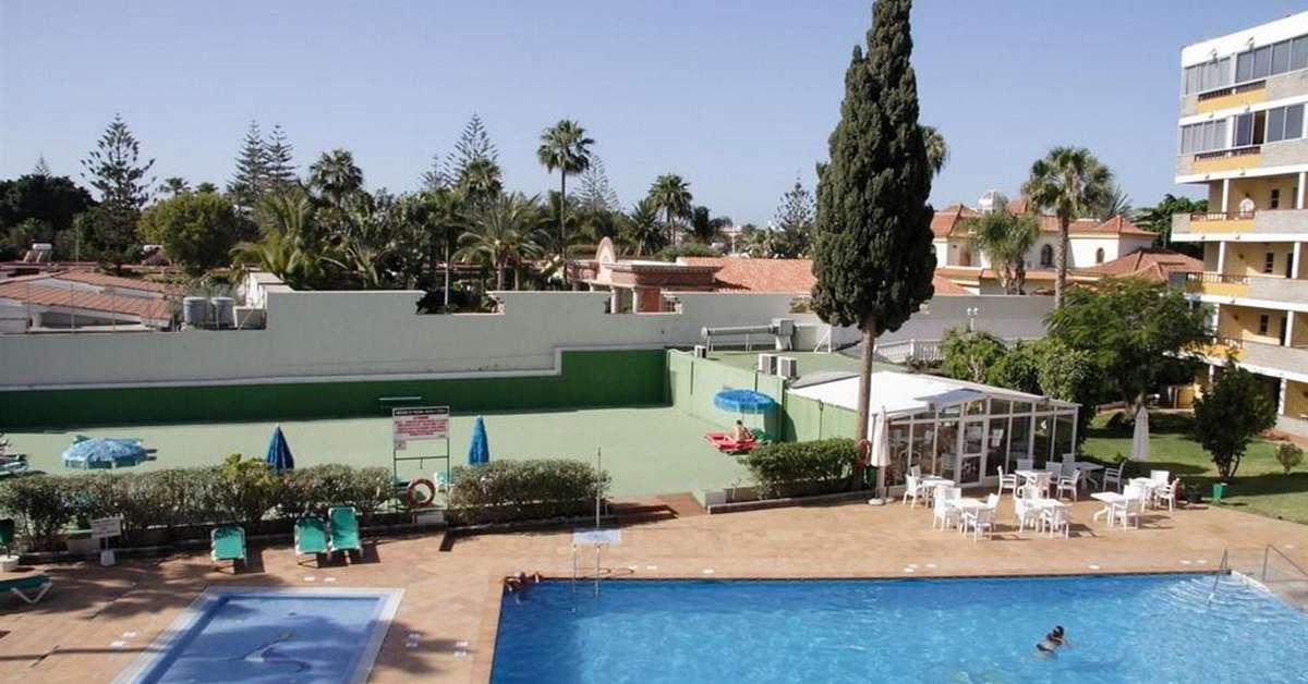 Een foto van het zwembad bij Appartementen Los Tilos