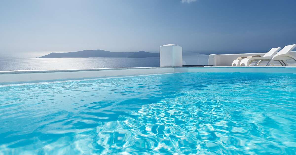 Een foto van het zwembad bij Tholos Resort