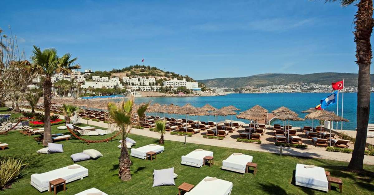 Een foto van het terras bij Agaya Bodrum