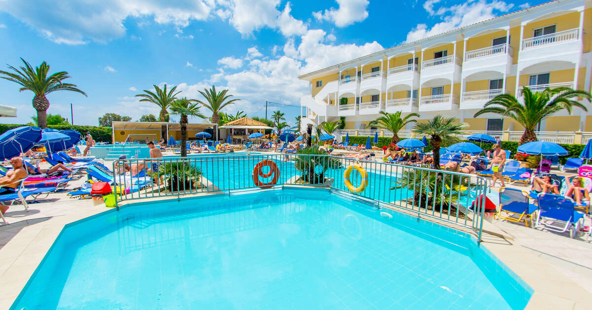 Ein Foto vom Pool im Poseidon Beach Hotel