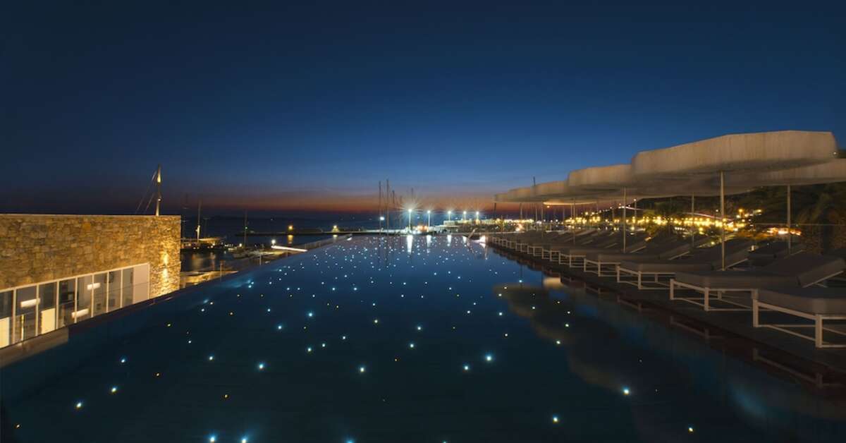 Een foto van het zwembad bij Mykonos Riviera Hotel & Spa