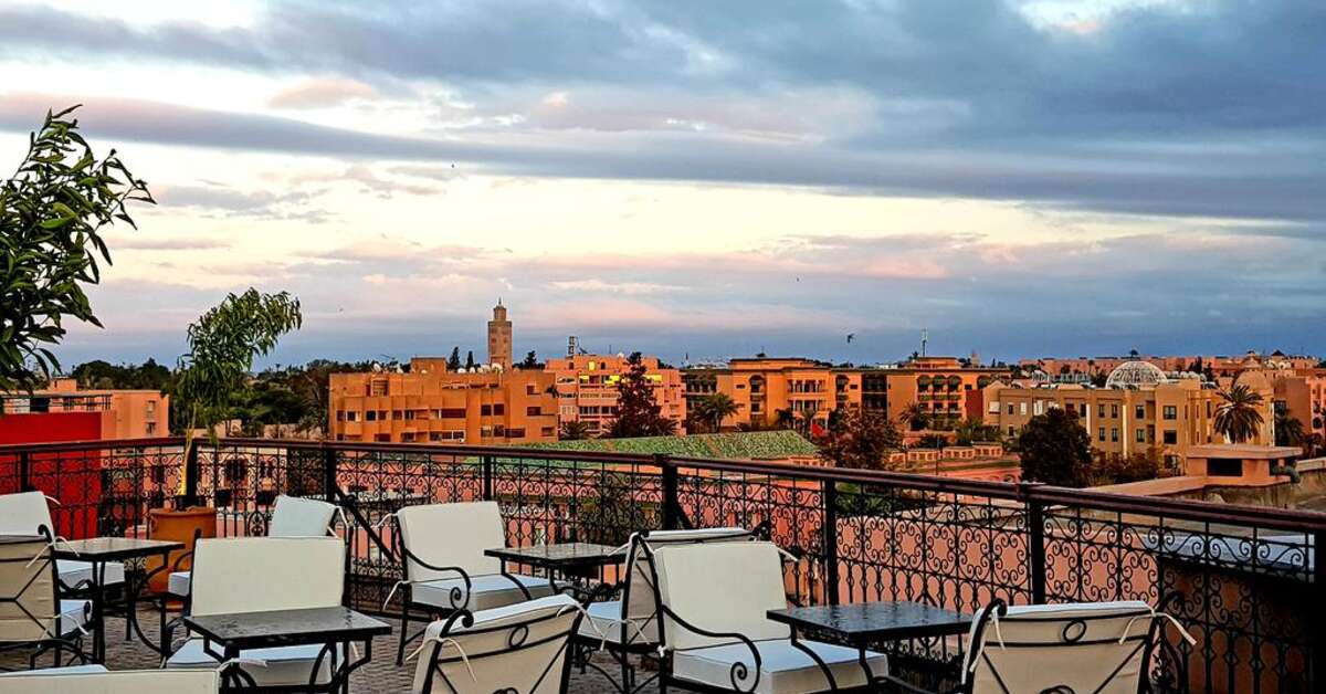 Een foto van het terras bij Dellarosa Boutique Hotel & Spa