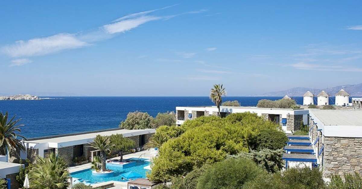 Een foto van het zwembad bij Mykonos Theoxenia