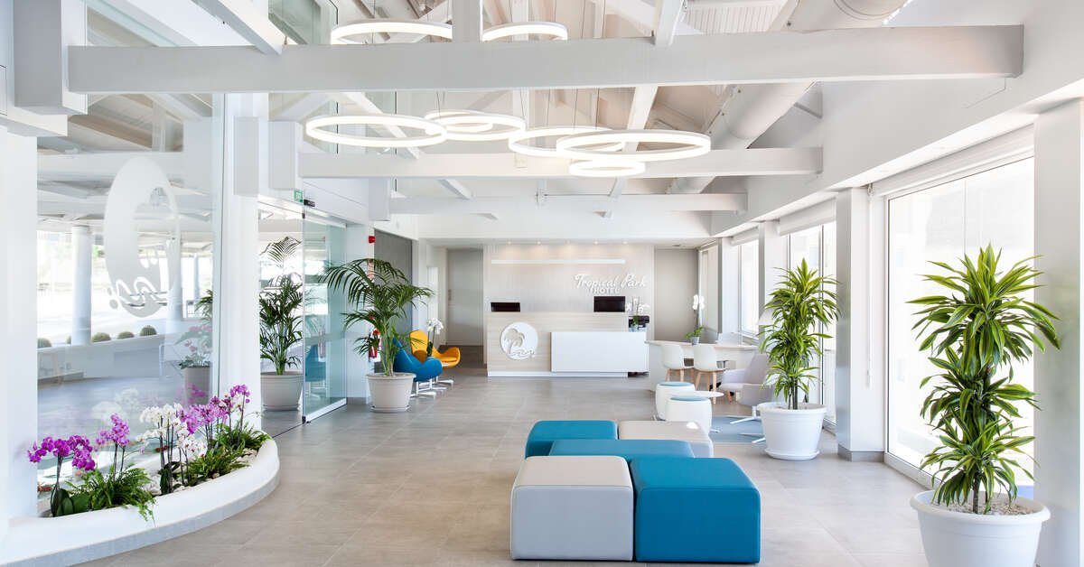 Een foto van het interieur van Tropical Park Appartementen
