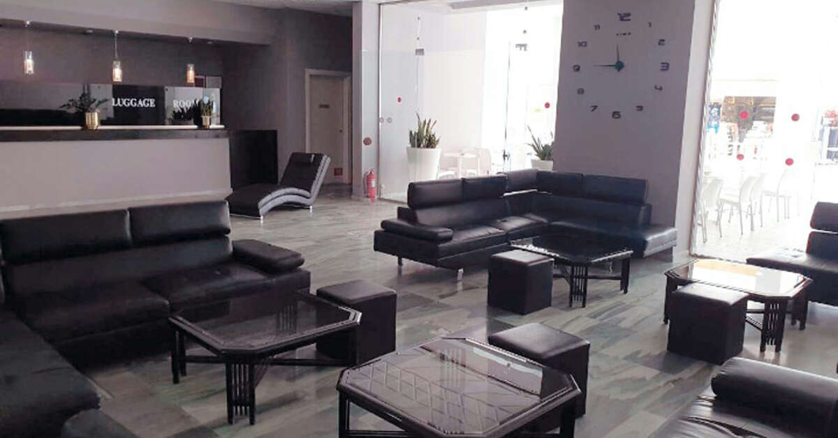 Een foto van het interieur van Hotel Porto Plazza