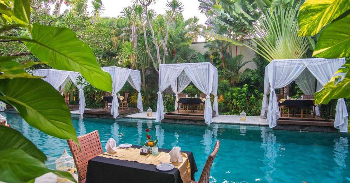 Een foto van het zwembad bij The Elysian Boutique Villa Resort